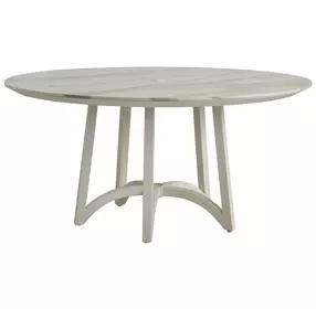 Sand Dune Cream Outdoor 60" Round Stone Top Dining Table