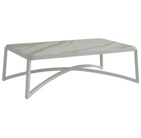 Sand Dune Cream Outdoor Rectangular Stone Top Cocktail Table