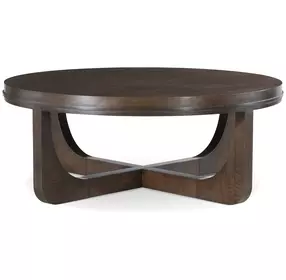 Tribeca Brown Round Cocktail Table