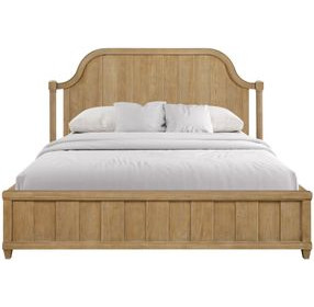 Magnolia Cashew Queen Planked Panel Bed