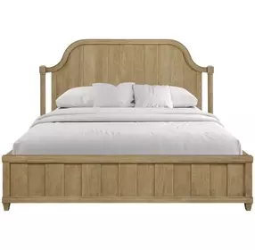 Magnolia Cashew Queen Planked Panel Bed