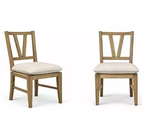 Magnolia Almond Slat Back Side Chair Set of 2