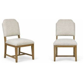 Magnolia Gray and Almond Upholstered Side Chair Set of 2