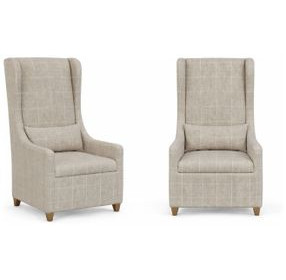 Magnolia Gray Upholstered Host Chair with Pillow Set of 2