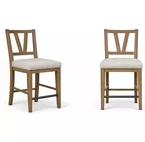 Magnolia Almond Counter Height Slat Back Chair Set of 2