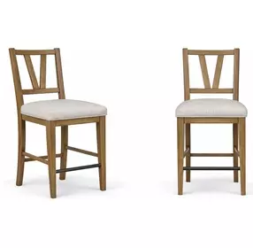 Magnolia Cashew Counter Height Slat Back Chair Set of 2