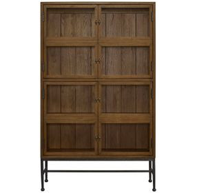 Magnolia Almond 4 Glass Door Bookcase