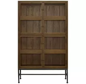 Magnolia Almond 4 Glass Door Bookcase