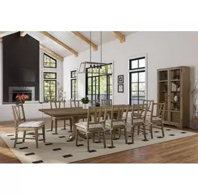 Magnolia Almond Extendable Rectangular Dining Room Set