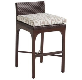 Abaco Beige Upholstered Outdoor Bar Stool