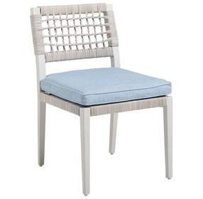 Seabrook Blue Upholstered Outdoor Side Chair