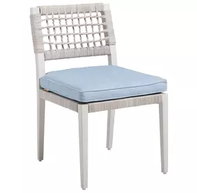 Seabrook Blue Upholstered Outdoor Side Chair