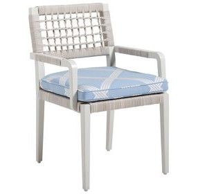Seabrook Blue Upholstered Outdoor Arm Chair