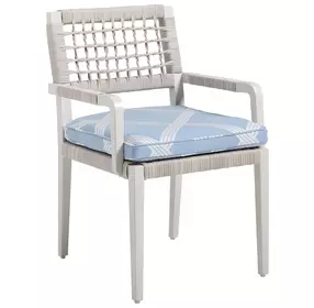 Seabrook Blue Upholstered Outdoor Arm Chair