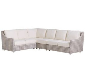 Seabrook White 4 Piece Modular Outdoor Sectional