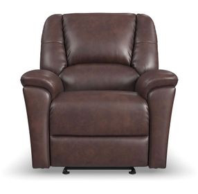 Plush Tavern Brown Leather Glider Recliner