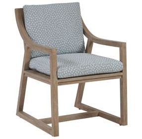 Stillwater Cove Blue Upholstered Outdoor Arm Chair