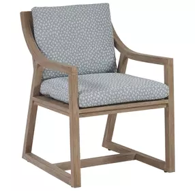 Stillwater Cove Blue Upholstered Outdoor Arm Chair