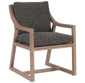 Stillwater Cove Black Upholstered Outdoor Arm Chair