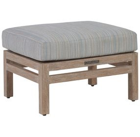 Stillwater Cove Blue Upholstered Rectangular Outdoor Ottoman