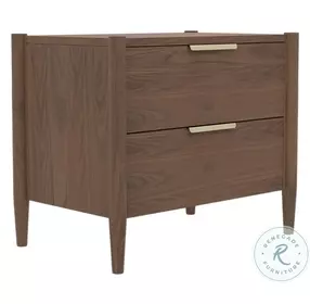 Sinclair Walnut 2 Drawer Nightstand