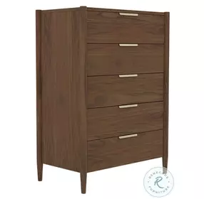 Sinclair Walnut 5 Drawer Chest