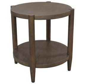 Sinclair Walnut Round End Table
