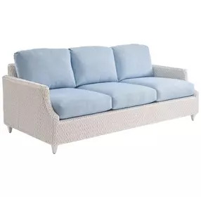 Ocean Breeze Promenade Blue Outdoor 81" Sofa
