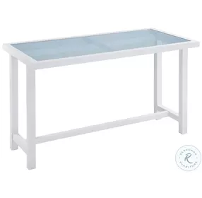 Ocean Breeze Promenade White Adjustable Height Outdoor Bistro Table