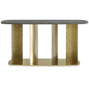 Trost Dorado Gold and Bracken Console Table