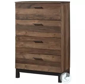 Weston Light Distressed Pine 4 Drawer Chest