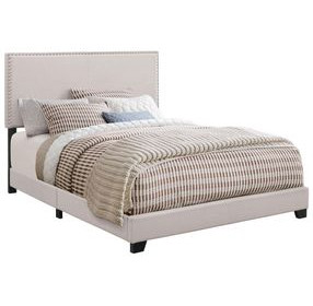 Boyd Ivory Upholstered King Panel Bed