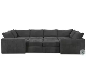 Ripple Midnight Charcoal 8 Piece Modular Sectional