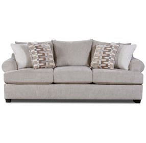 Nolte Pebble Beige 96" Sofa with Throw Pillows