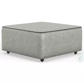 Nico Silver Castered Cocktail Ottoman
