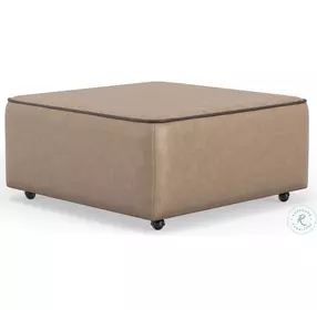 Nico Khaki Castered Cocktail Ottoman
