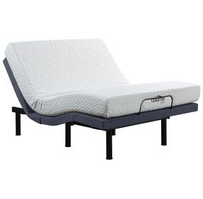 Negan Grey Fabric King Adjustable Bed Base