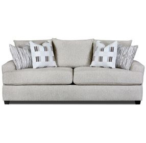 Premier Taupe Beige Performance Fabric 97" Sofa with Throw Pillows