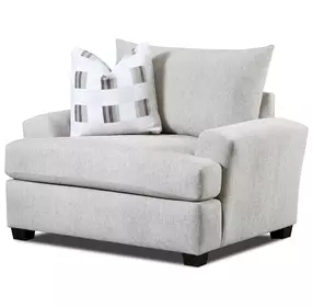 Premier Taupe Performance Fabric Upholstered Chair and A Half with Pillow