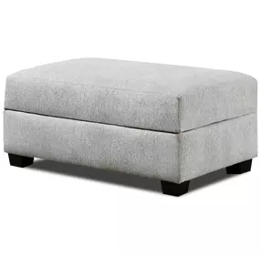 Premier Taupe Performance Fabric Upholstered Rectangular Storage Ottoman