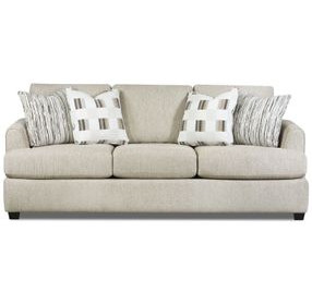 Premier Taupe Performance Fabric Recessed Arms 93" Sofa