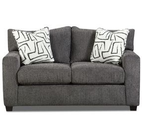 Ripple Midnight Charcoal 66" Loveseat