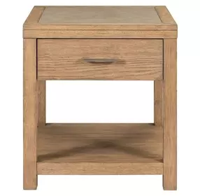 Corso Natural and Concrete Rectangular End Table