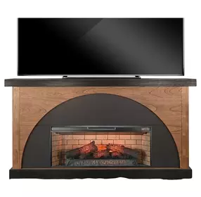 K3515BUC-W Black Magic and Umbra 78" Gabriella TV Stand with Mantle