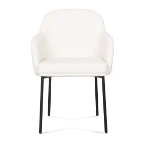 Sydney Cream Upholstered Arm Chair Set of 2