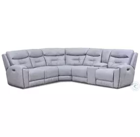 Point Break Telluride Stone Triple Power Reclining LAF Sectional