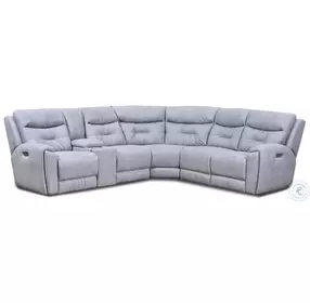 Point Break Telluride Stone Triple Power Reclining RAF Sectional