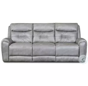 Point Break Scottsdale Greystone Triple Power Reclining Sofa with USB Ports
