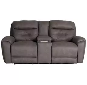 Point Break Brown 90" Triple Power Reclining Sofa with Drop Down Tray Table and USB Charging
