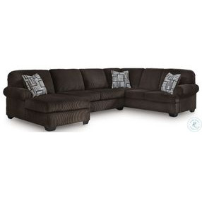 Firescrest Chocolate 3 Piece Modular Sectional with LAF Chaise